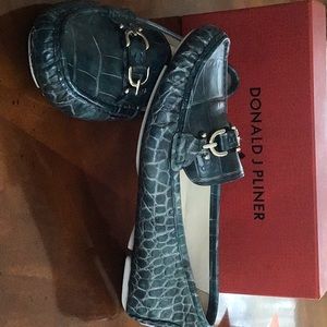 Blue moccasin loafers